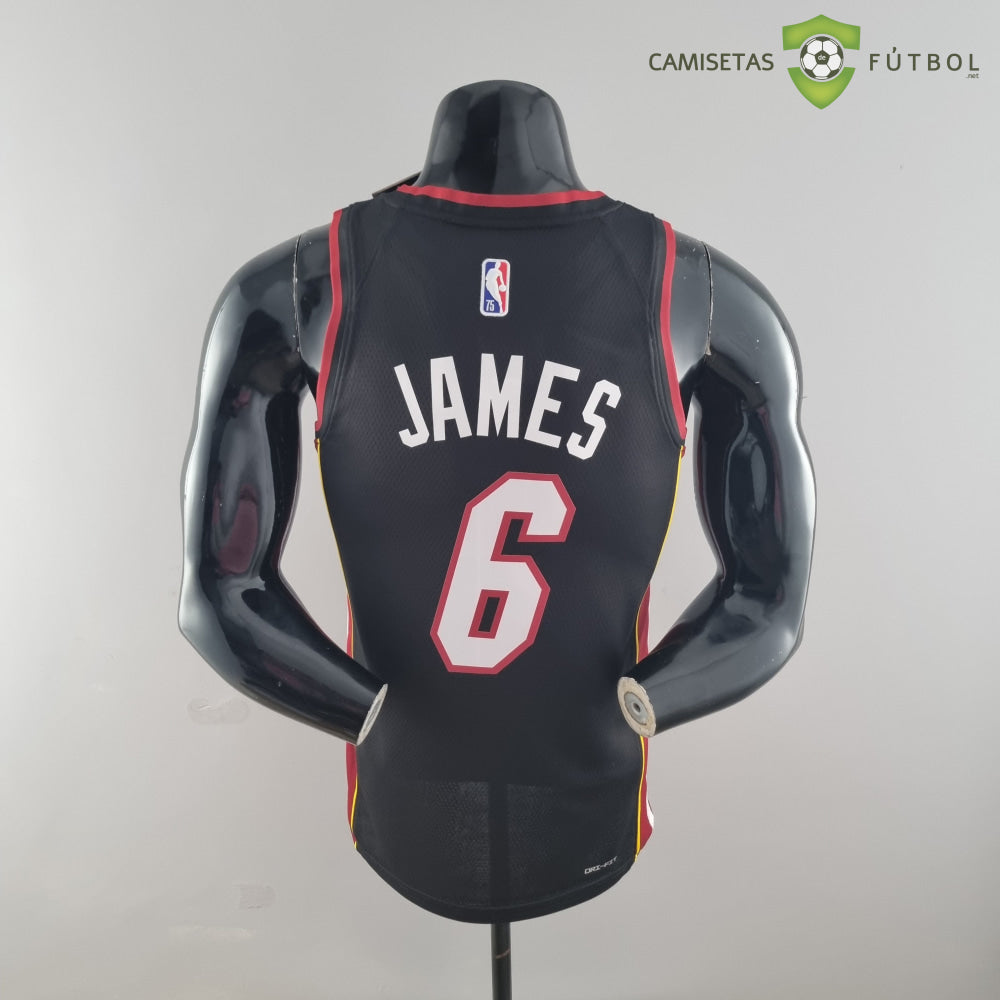 Camiseta Miami Heat 21-22 - Lebron James 6 Negro Nba