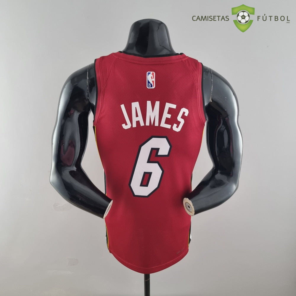 Camiseta Miami Heat 21-22 - Lebron James 6 Rojo Nba