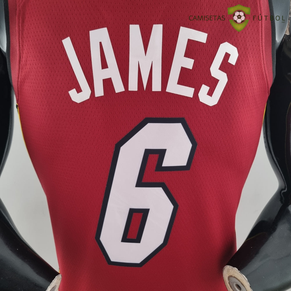 Camiseta Miami Heat 21-22 - Lebron James 6 Rojo Nba