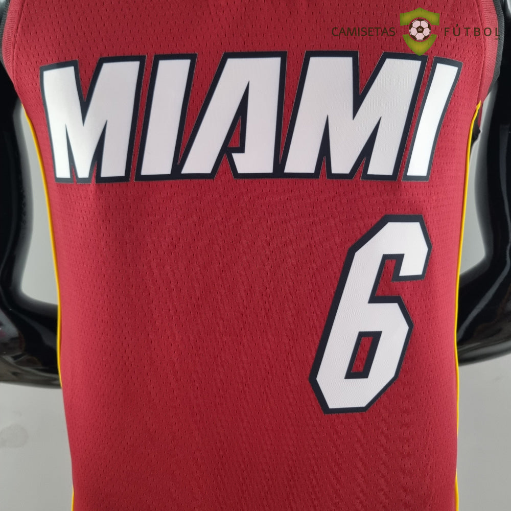 Camiseta Miami Heat 21-22 - Lebron James 6 Rojo Nba