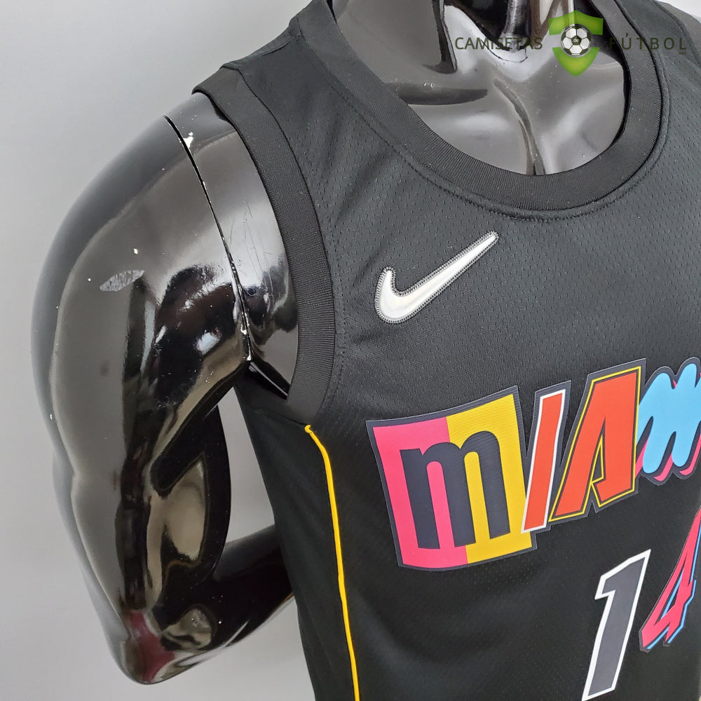 Camiseta Miami Heat 21-22 - Tyler Herro 14 Negro/Colores Nba