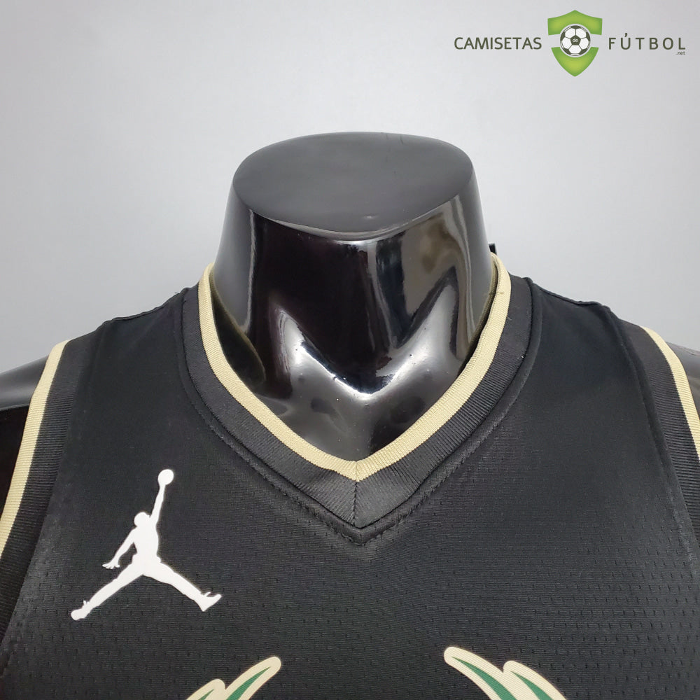 Camiseta Milwaukee Bucks 21-22 - Giannis Antetokounmpo 34 Negro Nba