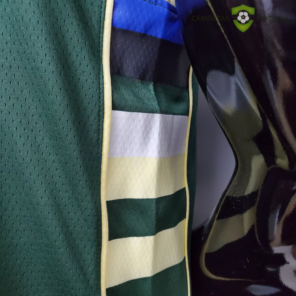 Camiseta Milwaukee Bucks 21-22 - Giannis Antetokounmpo 34 Verde Nba