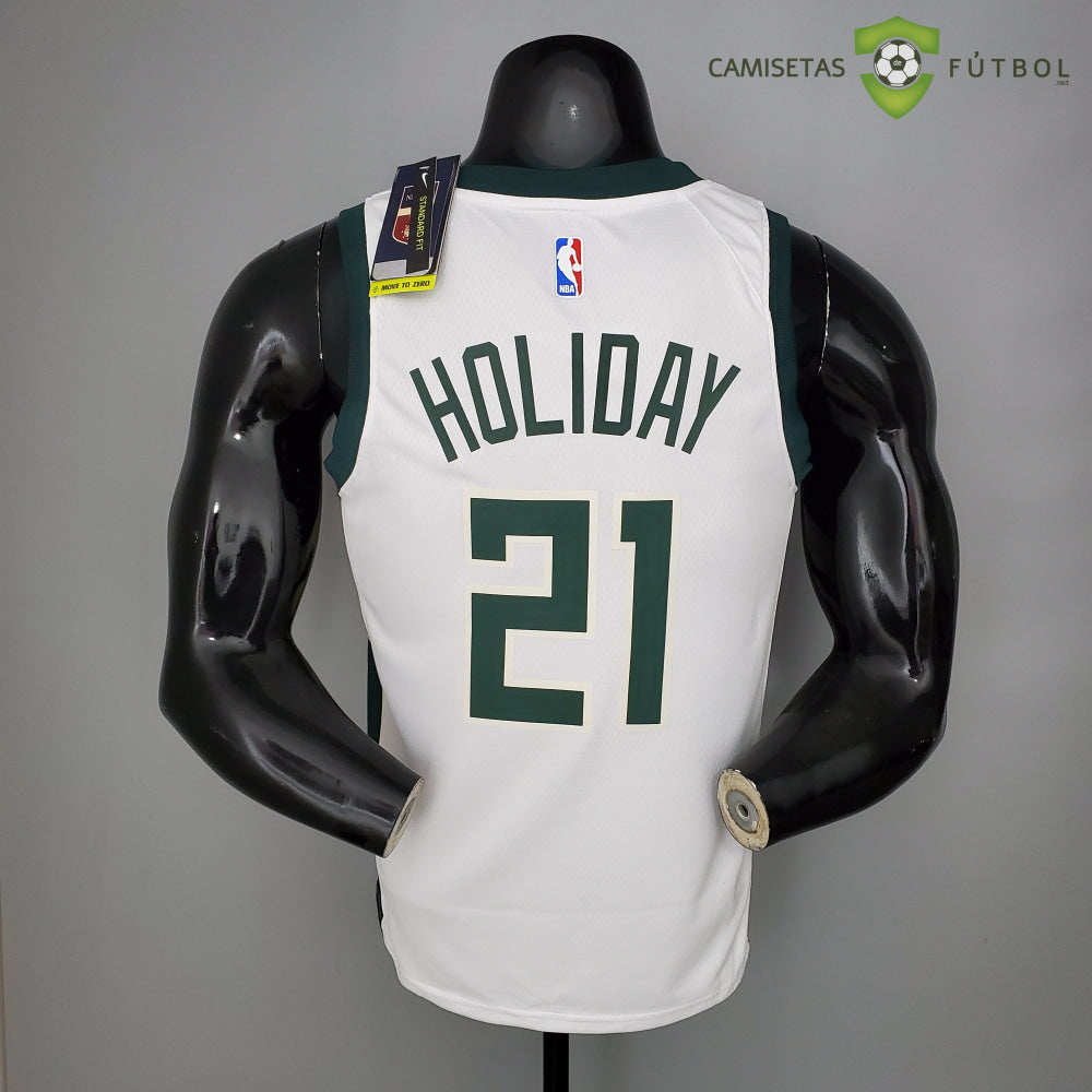 Camiseta Milwaukee Bucks 21-22 - Jrue Holiday 21 Blanco Nba