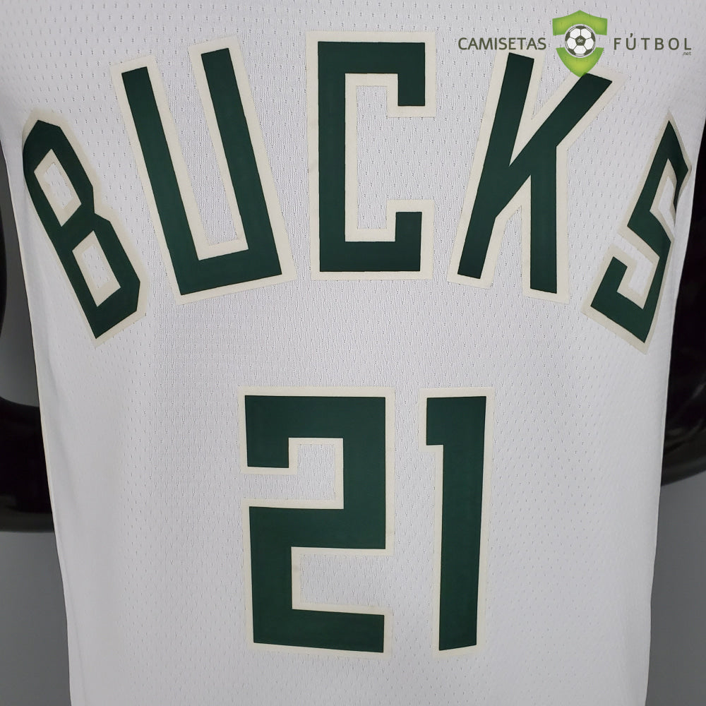 Camiseta Milwaukee Bucks 21-22 - Jrue Holiday 21 Blanco Nba