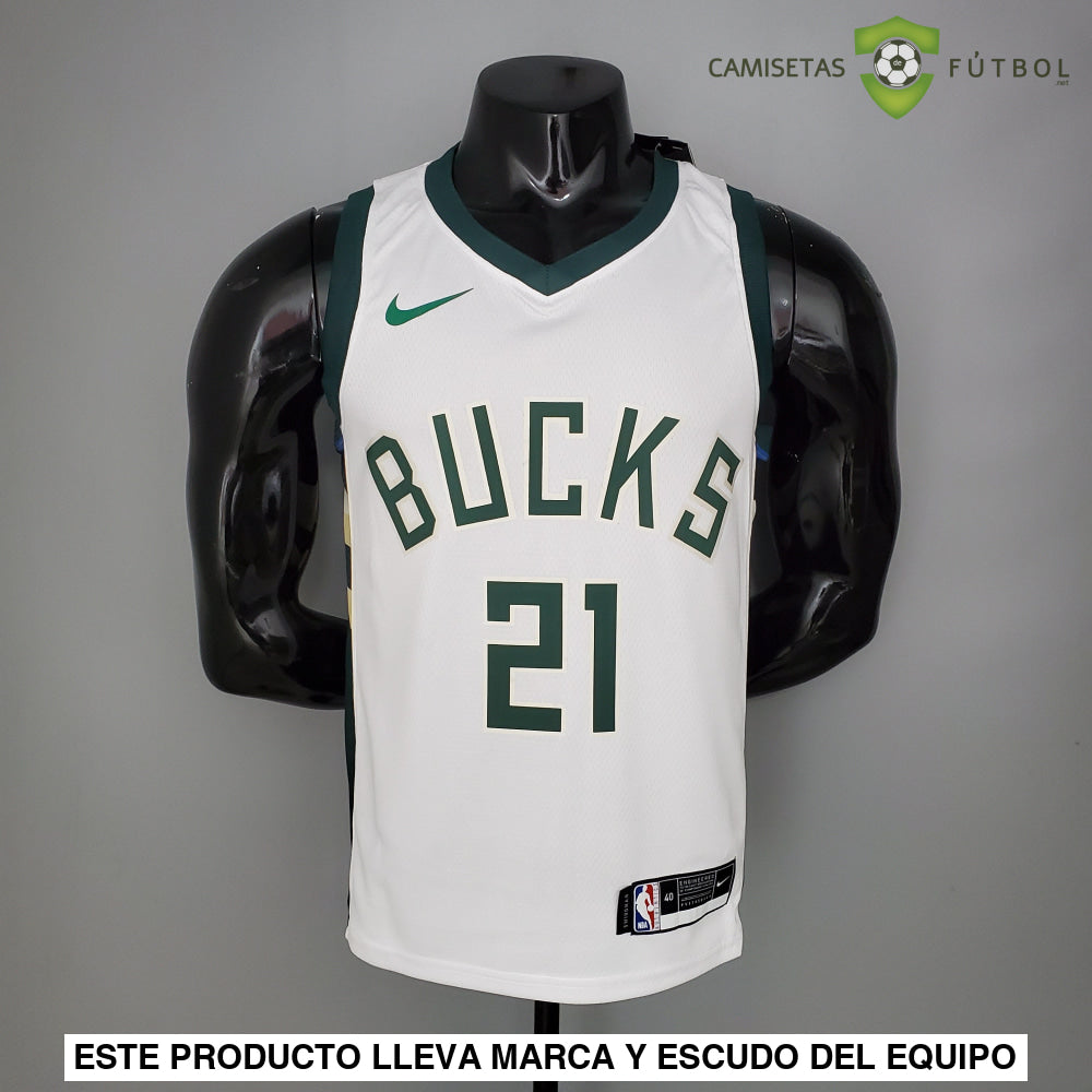 Camiseta Milwaukee Bucks 21-22 - Jrue Holiday 21 Blanco Nba