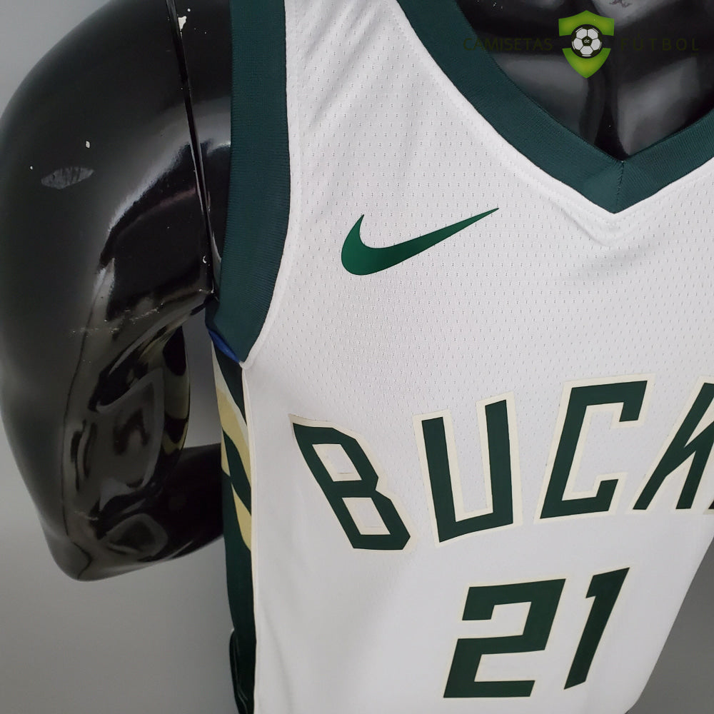 Camiseta Milwaukee Bucks 21-22 - Jrue Holiday 21 Blanco Nba