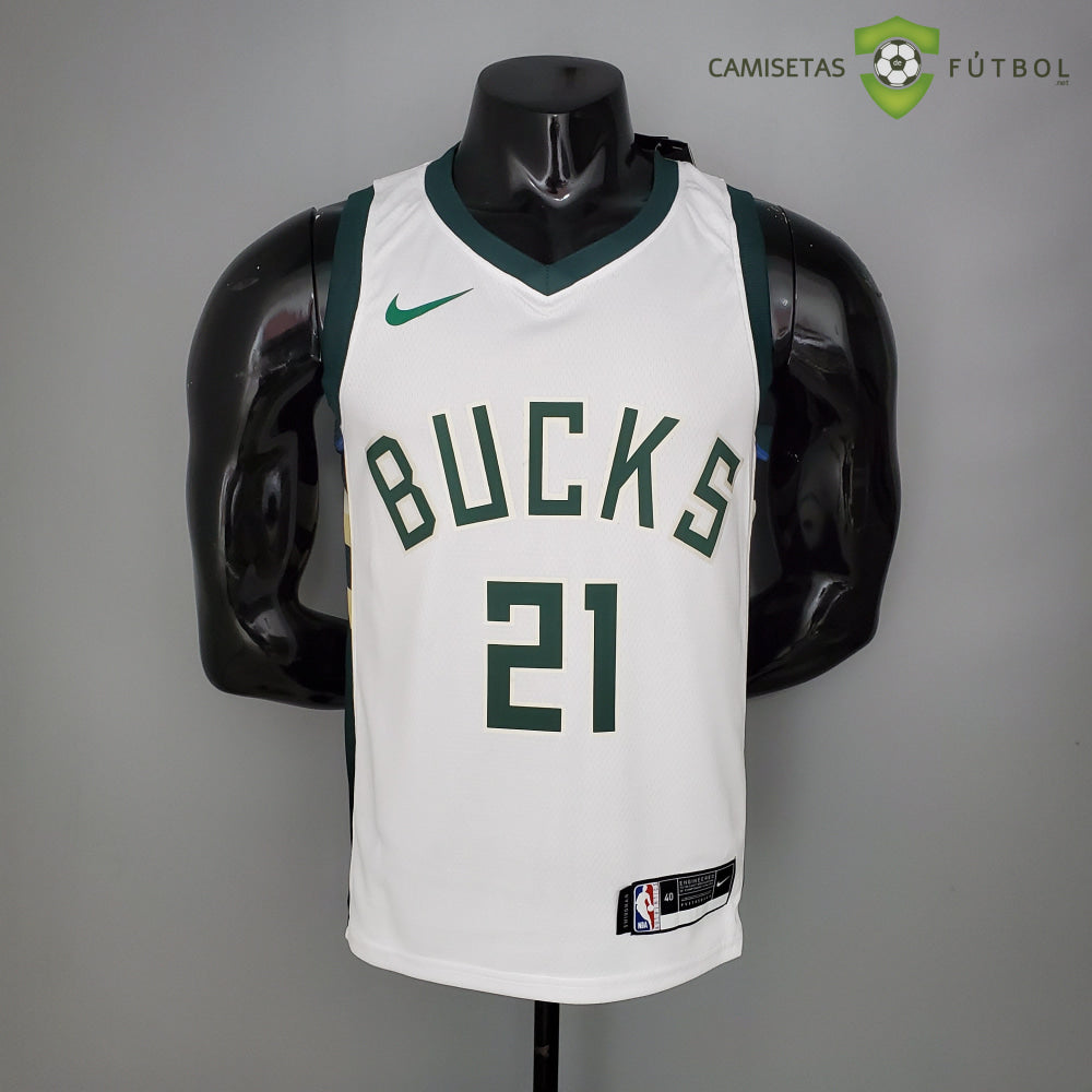 Camiseta Milwaukee Bucks 21-22 - Jrue Holiday 21 Blanco Nba