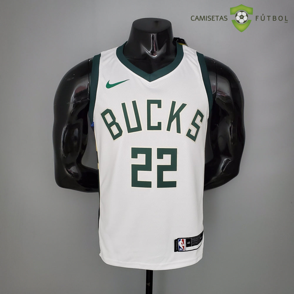 Camiseta Milwaukee Bucks 21-22 - Khris Middleton 22 Blanco Nba