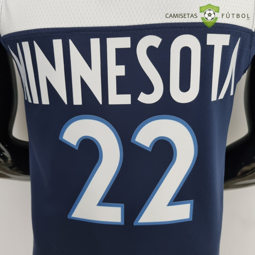 Camiseta Minnesota Timberwolves 21-22 - Andrew Wiggins 22 Azul Marino Nba