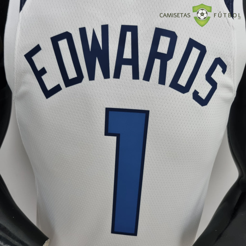 Camiseta Minnesota Timberwolves 21-22 - Anthony Edwards 1 Blanco Nba