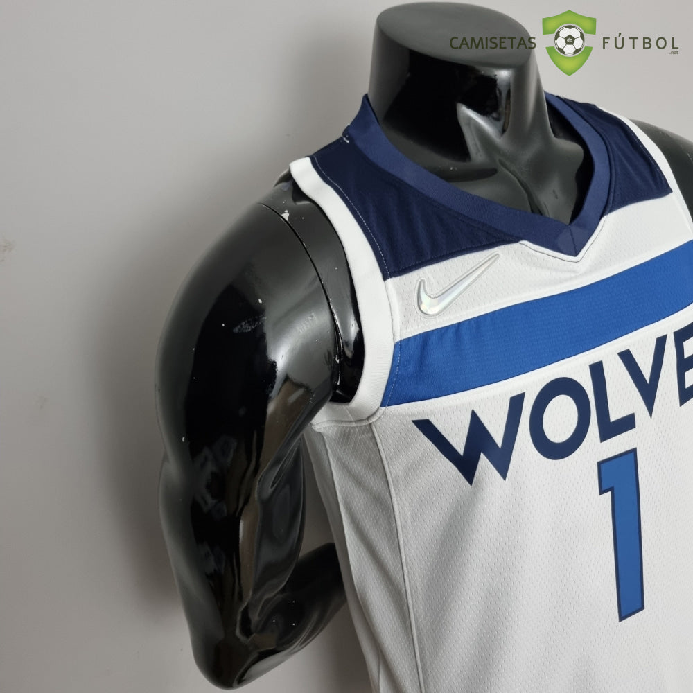 Camiseta Minnesota Timberwolves 21-22 - Anthony Edwards 1 Blanco Nba