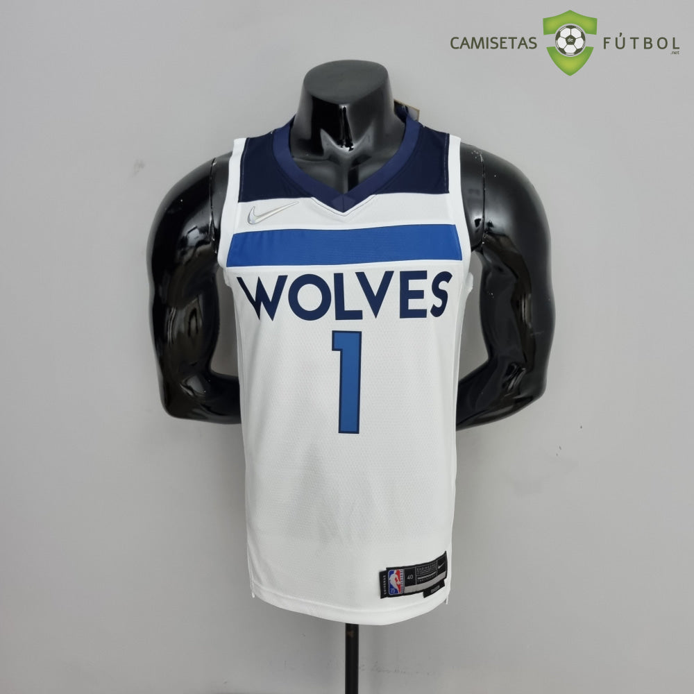 Camiseta Minnesota Timberwolves 21-22 - Anthony Edwards 1 Blanco Nba