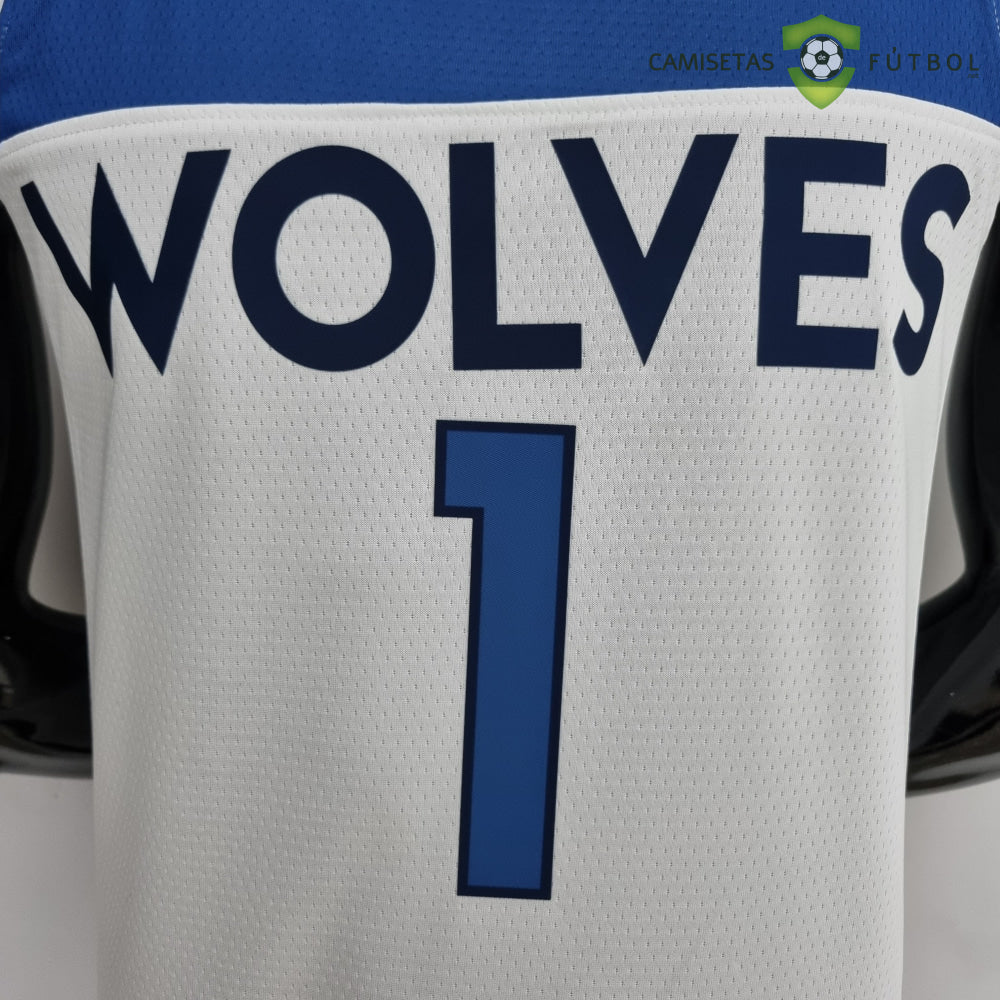 Camiseta Minnesota Timberwolves 21-22 - Anthony Edwards 1 Blanco Nba