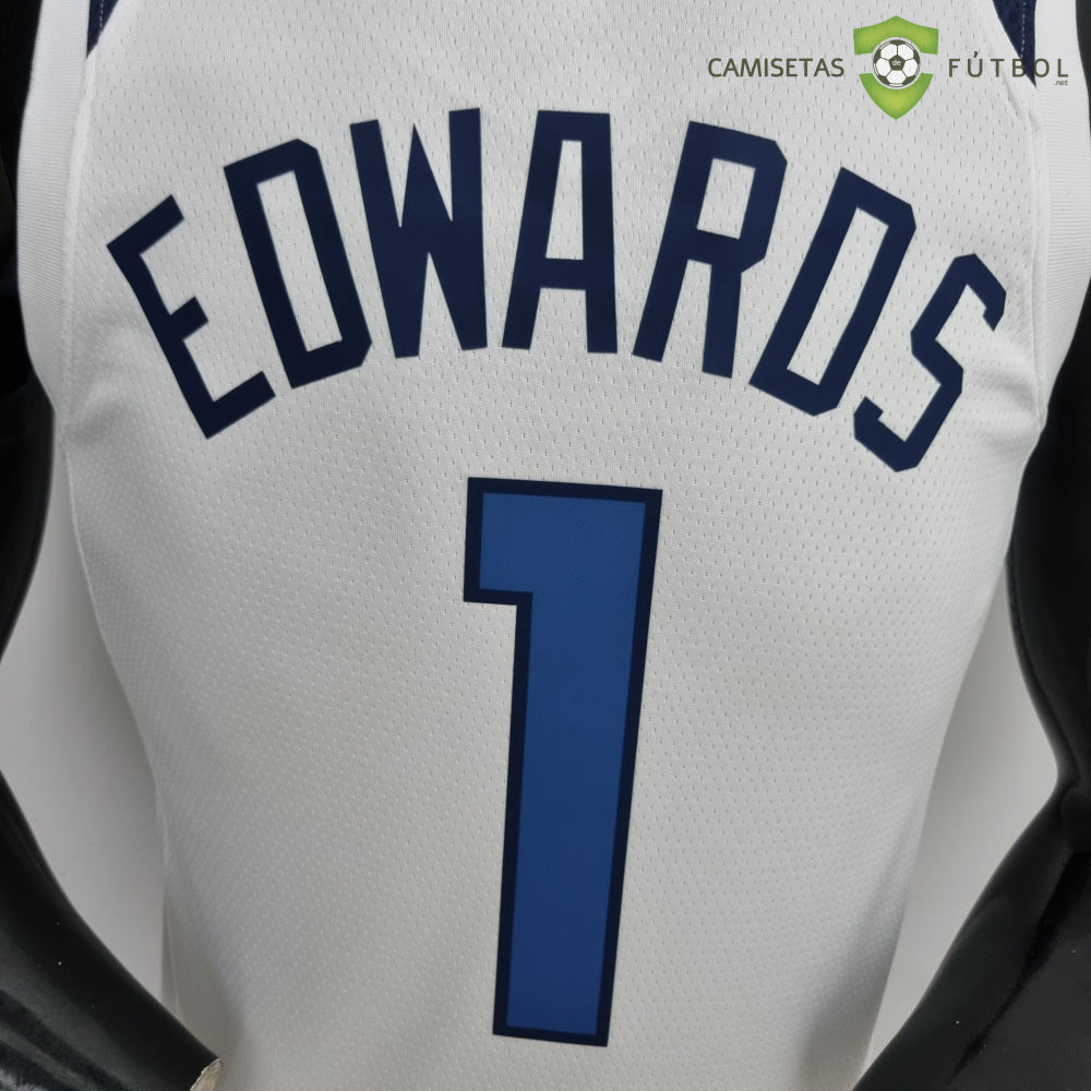Camiseta Minnesota Timberwolves 21-22 - Anthony Edwards 1 Blanco Nba