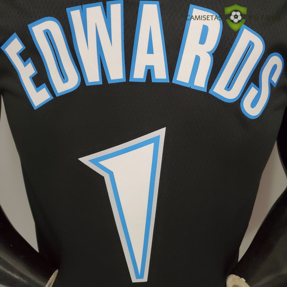 Camiseta Minnesota Timberwolves 21-22 - Anthony Edwards 1 Negro Nba