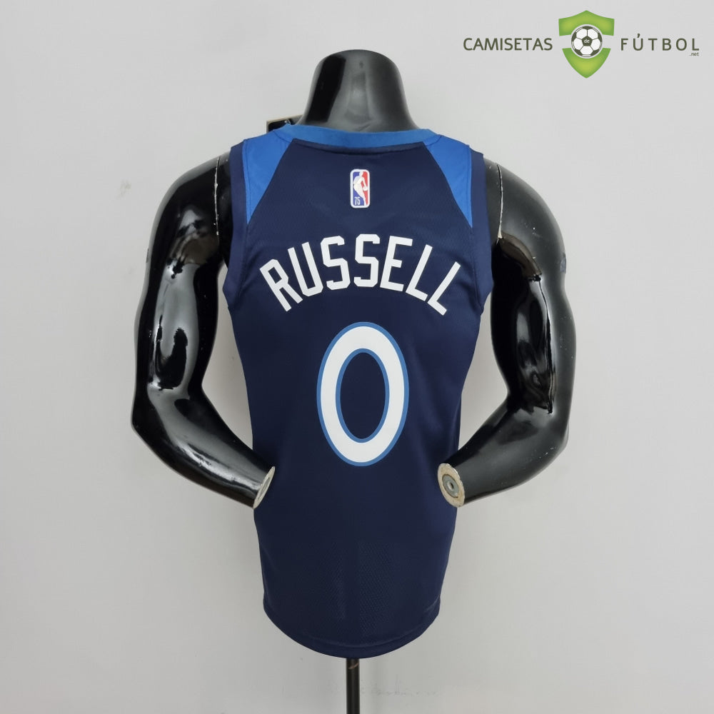 Camiseta Minnesota Timberwolves 21-22 - Dangelo Russell 0 Azul Marino Nba