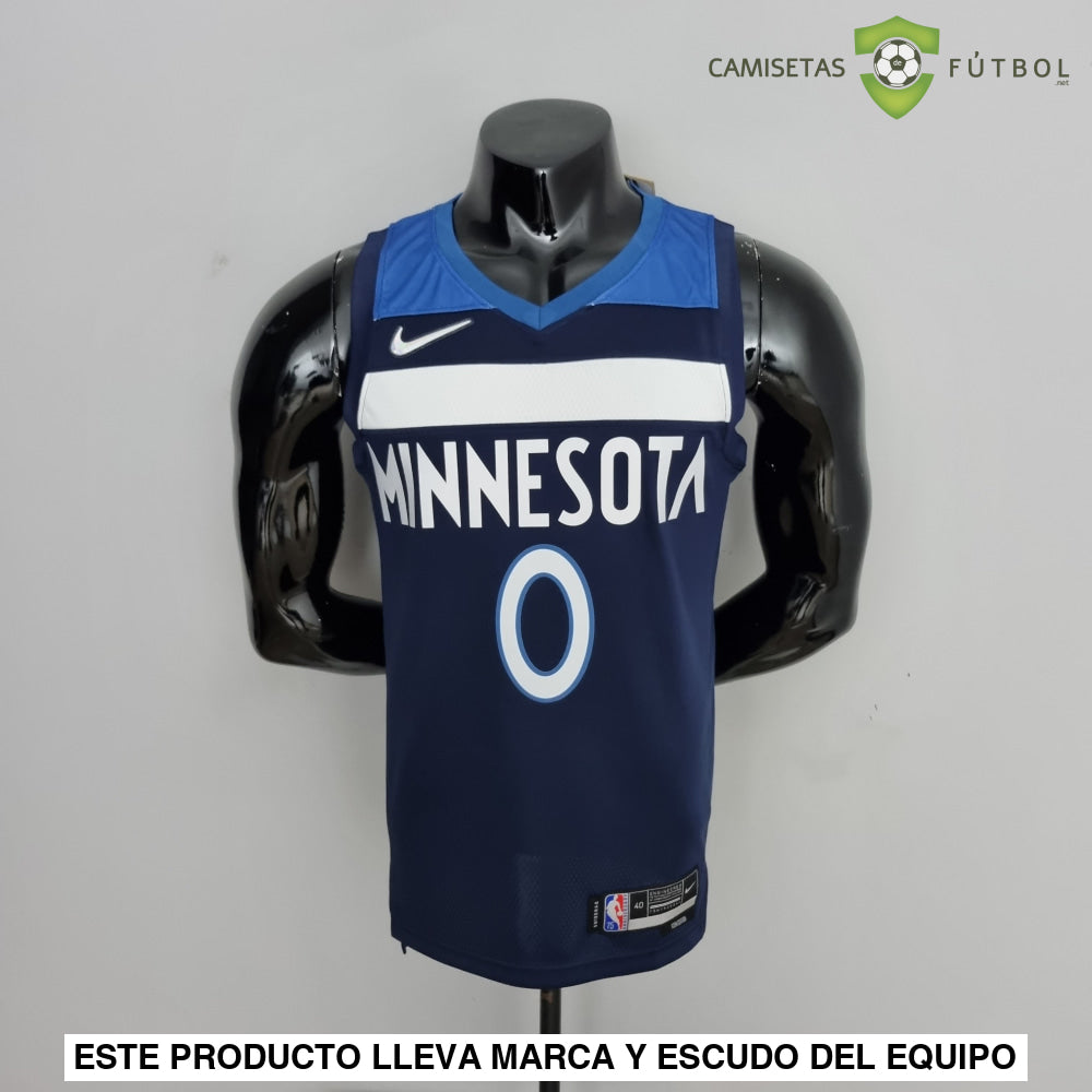 Camiseta Minnesota Timberwolves 21-22 - Dangelo Russell 0 Azul Marino Nba