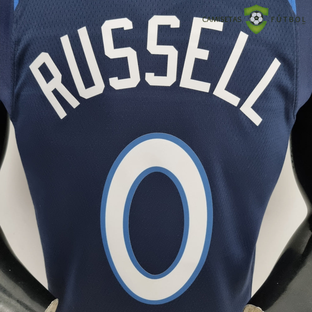 Camiseta Minnesota Timberwolves 21-22 - Dangelo Russell 0 Azul Marino Nba