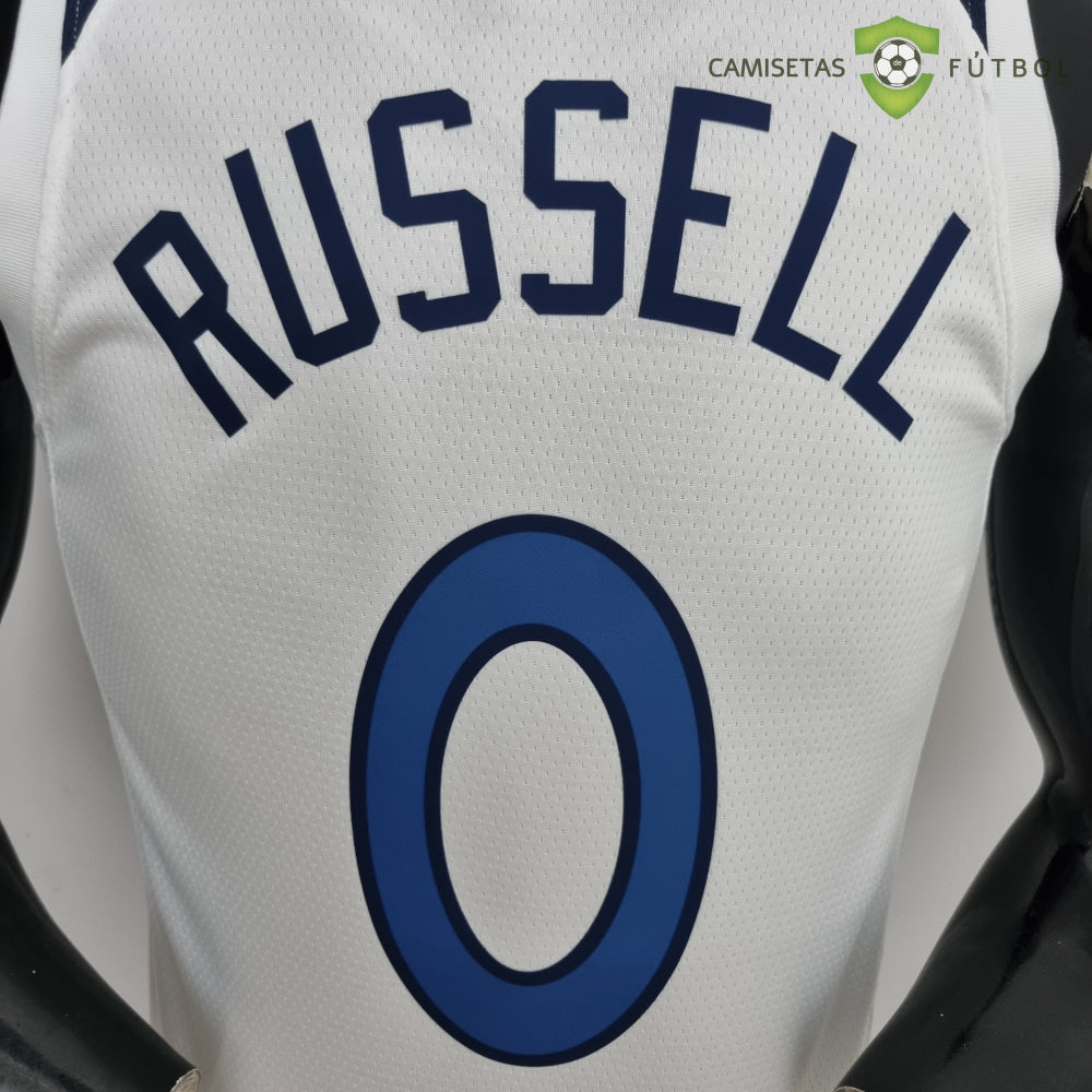 Camiseta Minnesota Timberwolves 21-22 - Dangelo Russell 0 Blanco Nba