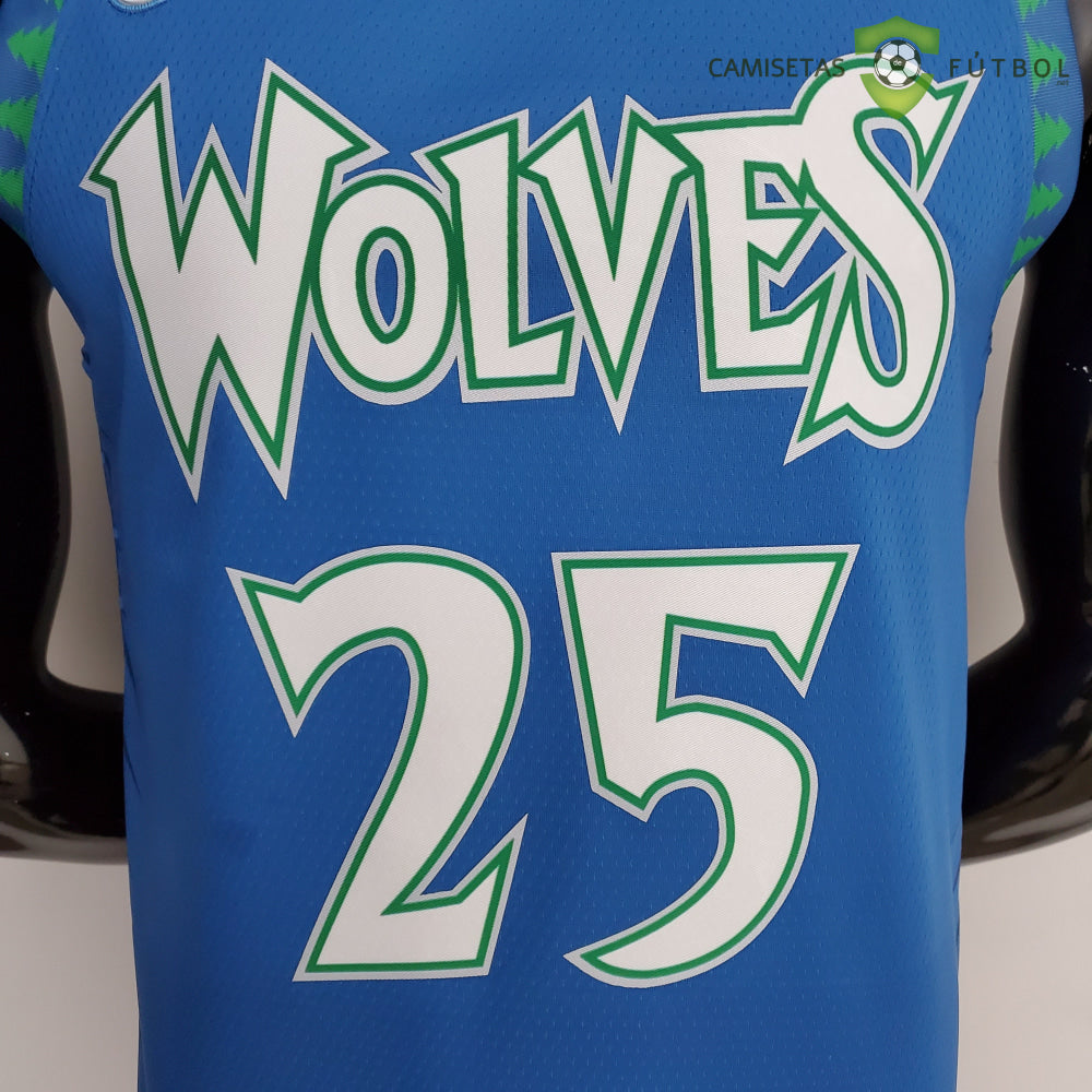 Camiseta Minnesota Timberwolves 21-22 - Derrick Rose 25 Azul Nba