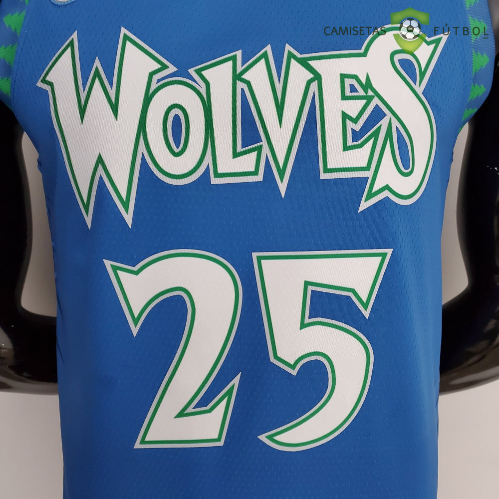 Camiseta Minnesota Timberwolves 21-22 - Derrick Rose 25 Azul Nba