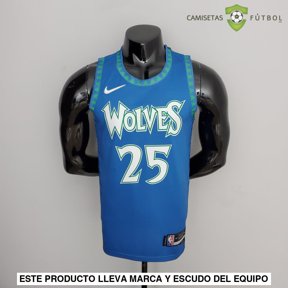 Camiseta Minnesota Timberwolves 21-22 - Derrick Rose 25 Azul Nba