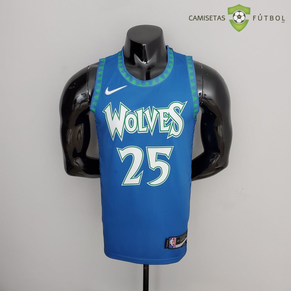 Camiseta Minnesota Timberwolves 21-22 - Derrick Rose 25 Azul Nba