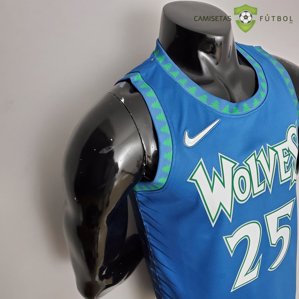 Camiseta Minnesota Timberwolves 21-22 - Derrick Rose 25 Azul Nba