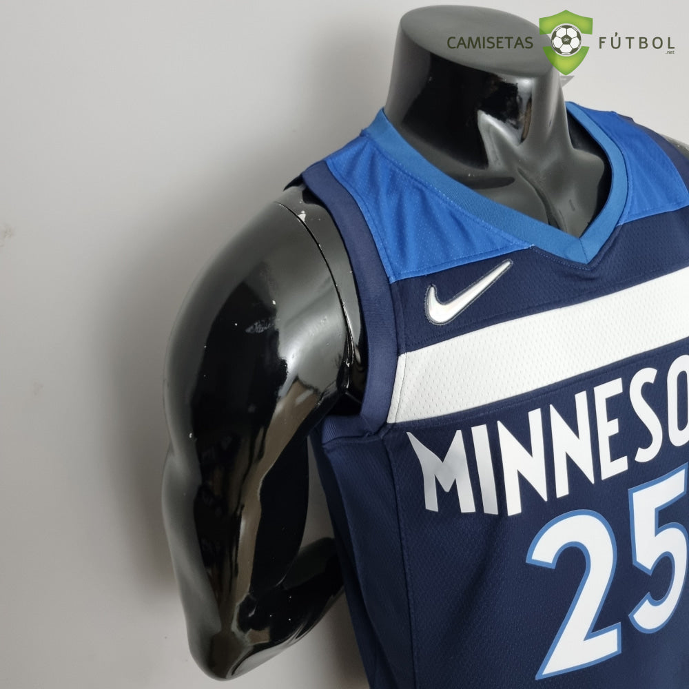 Camiseta Minnesota Timberwolves 21-22 - Derrick Rose 25 Azul Marino Nba
