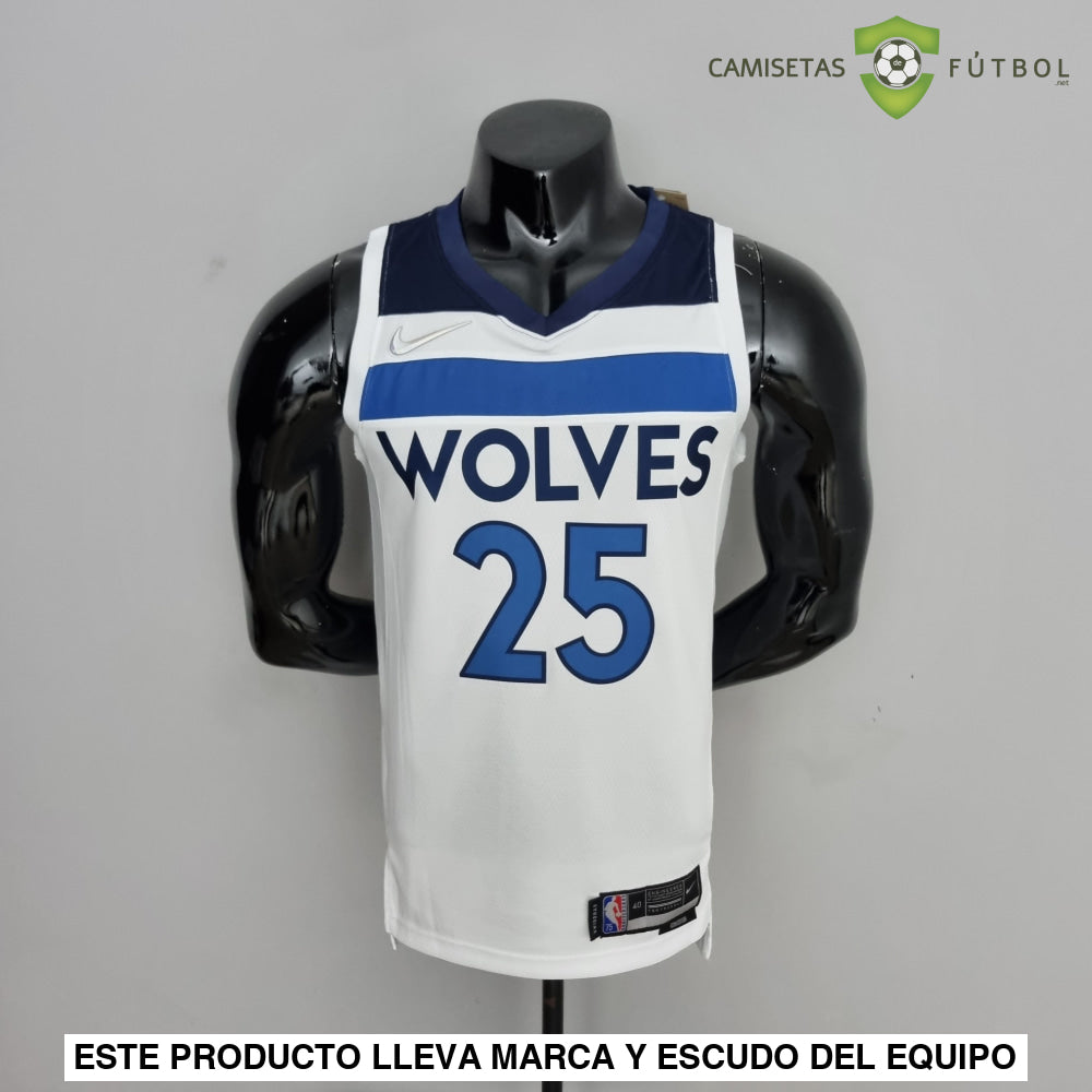 Camiseta Minnesota Timberwolves 21-22 - Derrick Rose 25 Blanco Nba
