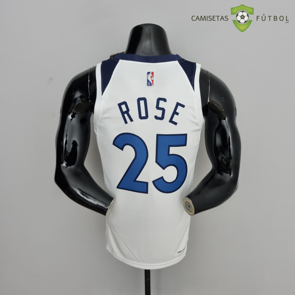 Camiseta Minnesota Timberwolves 21-22 - Derrick Rose 25 Blanco Nba