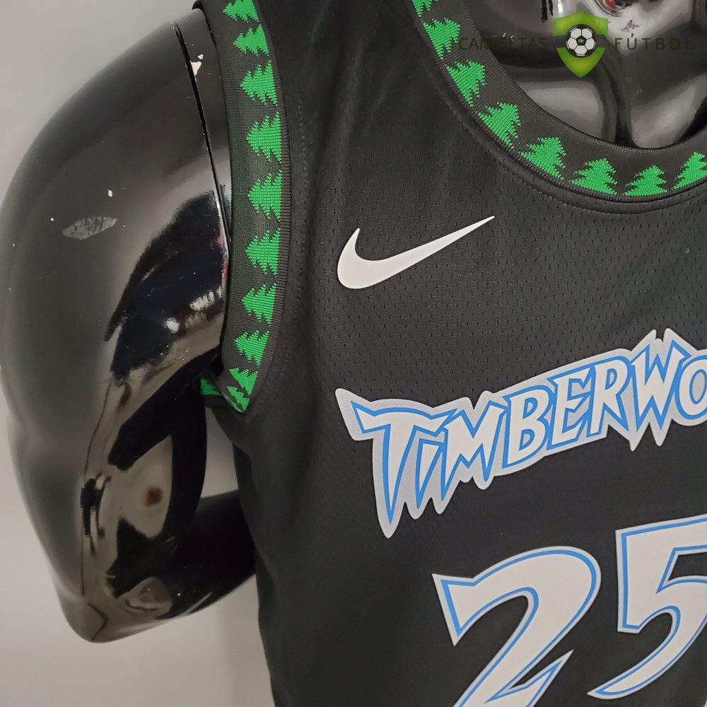Camiseta Minnesota Timberwolves 21-22 - Derrick Rose 25 Negro Nba