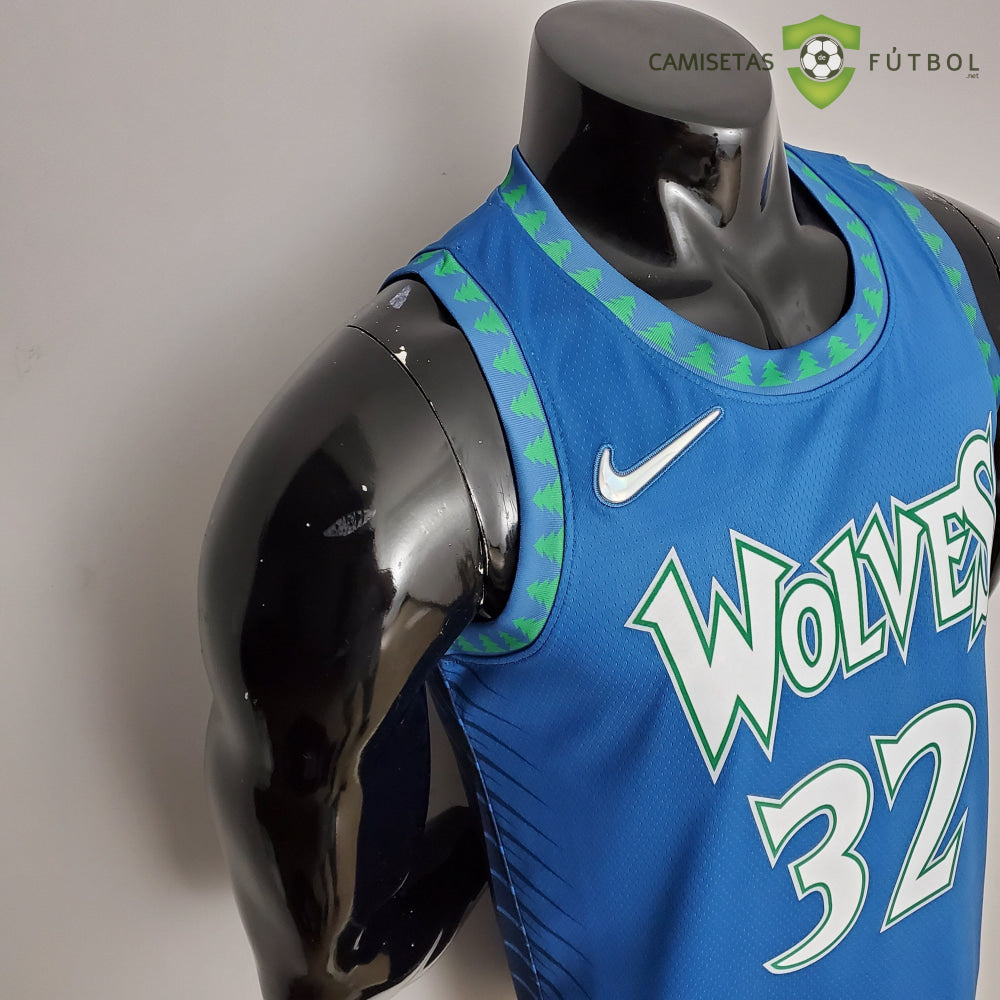 Camiseta Minnesota Timberwolves 21-22 - Karl-Anthony Towns 32 Azul Nba