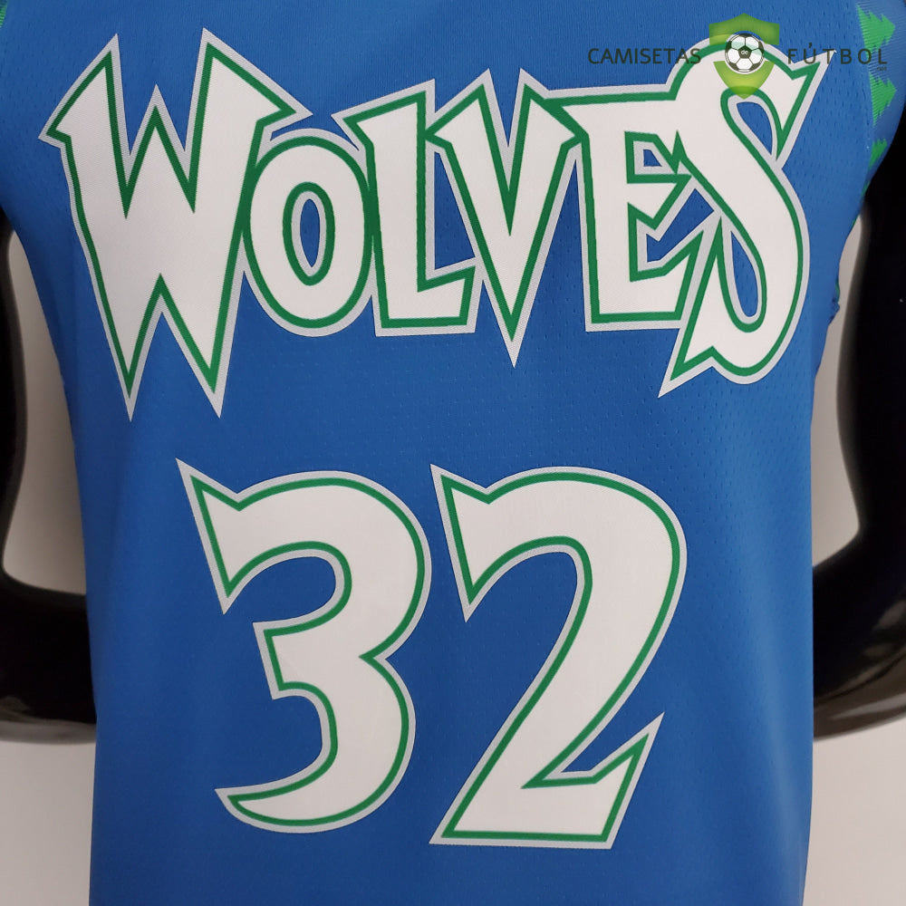 Camiseta Minnesota Timberwolves 21-22 - Karl-Anthony Towns 32 Azul Nba