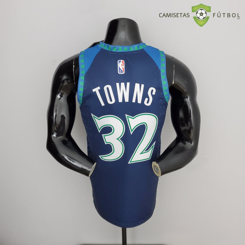 Camiseta Minnesota Timberwolves 21-22 - Karl-Anthony Towns 32 Azul Nba