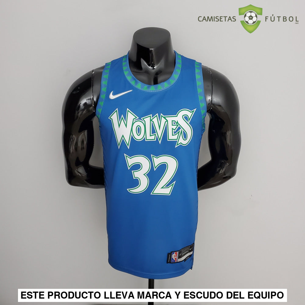 Camiseta Minnesota Timberwolves 21-22 - Karl-Anthony Towns 32 Azul Nba