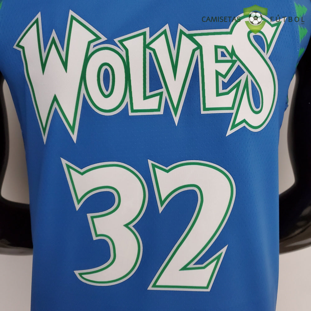 Camiseta Minnesota Timberwolves 21-22 - Karl-Anthony Towns 32 Azul Nba