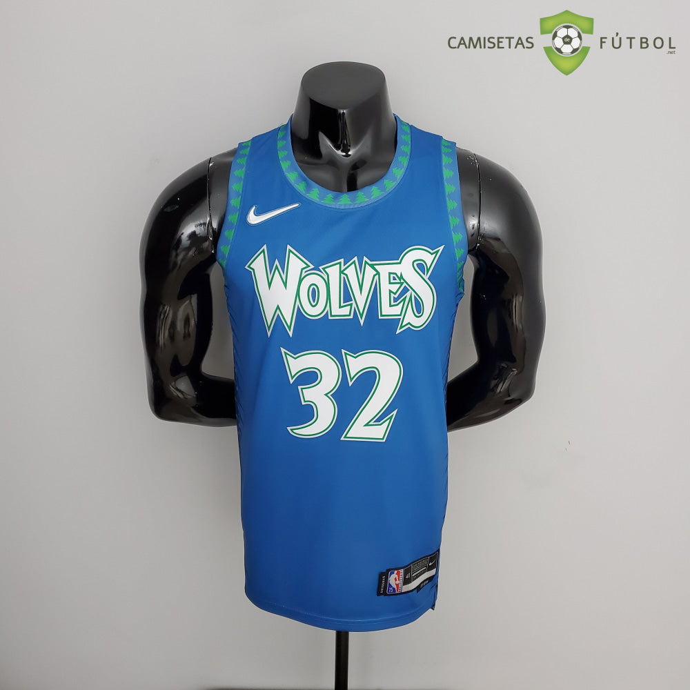 Camiseta Minnesota Timberwolves 21-22 - Karl-Anthony Towns 32 Azul Nba