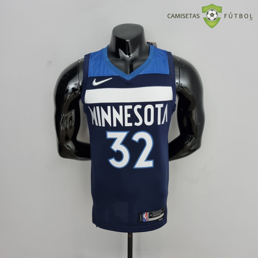 Camiseta Minnesota Timberwolves 21-22 - Karl-Anthony Towns 32 Azul Marino Nba