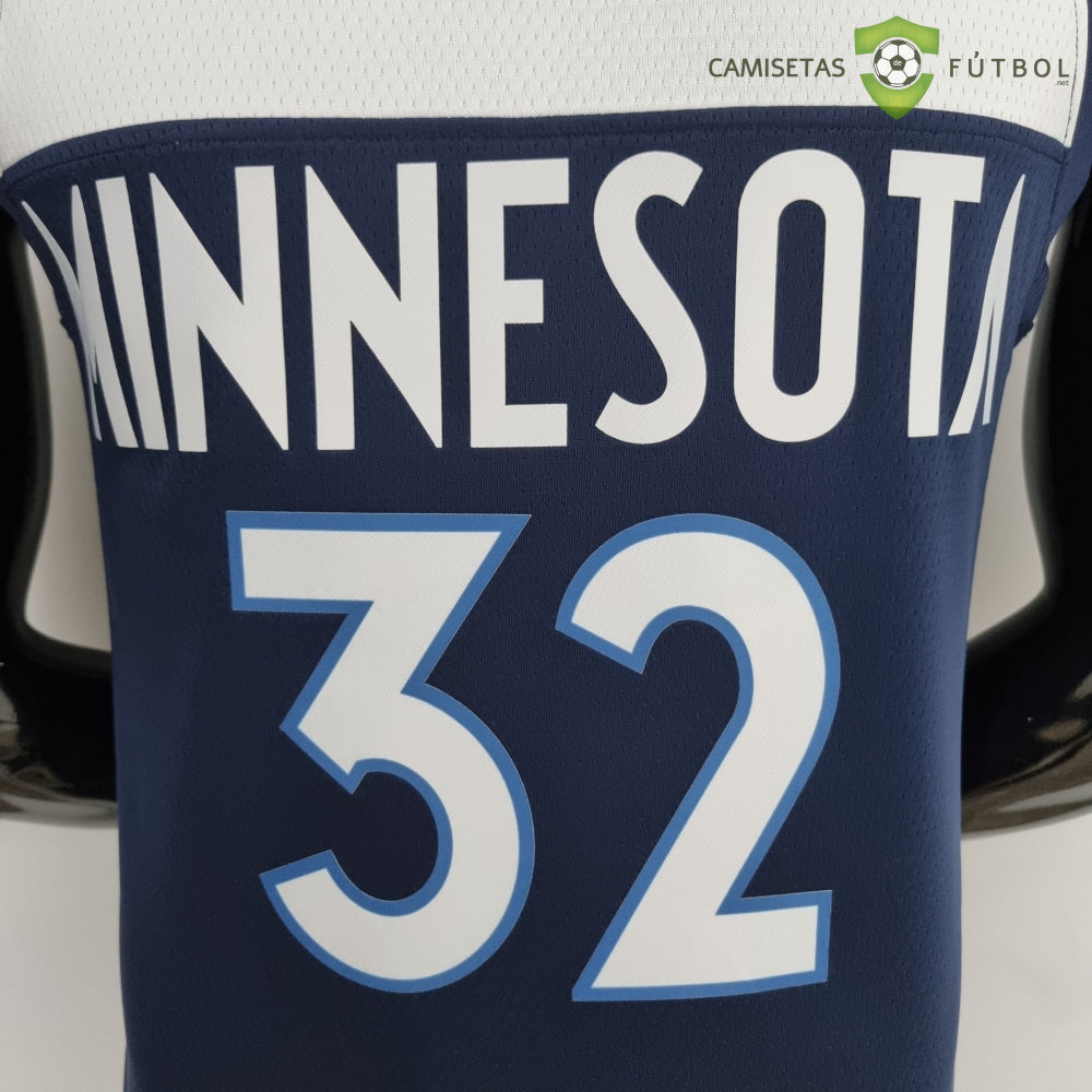 Camiseta Minnesota Timberwolves 21-22 - Karl-Anthony Towns 32 Azul Marino Nba