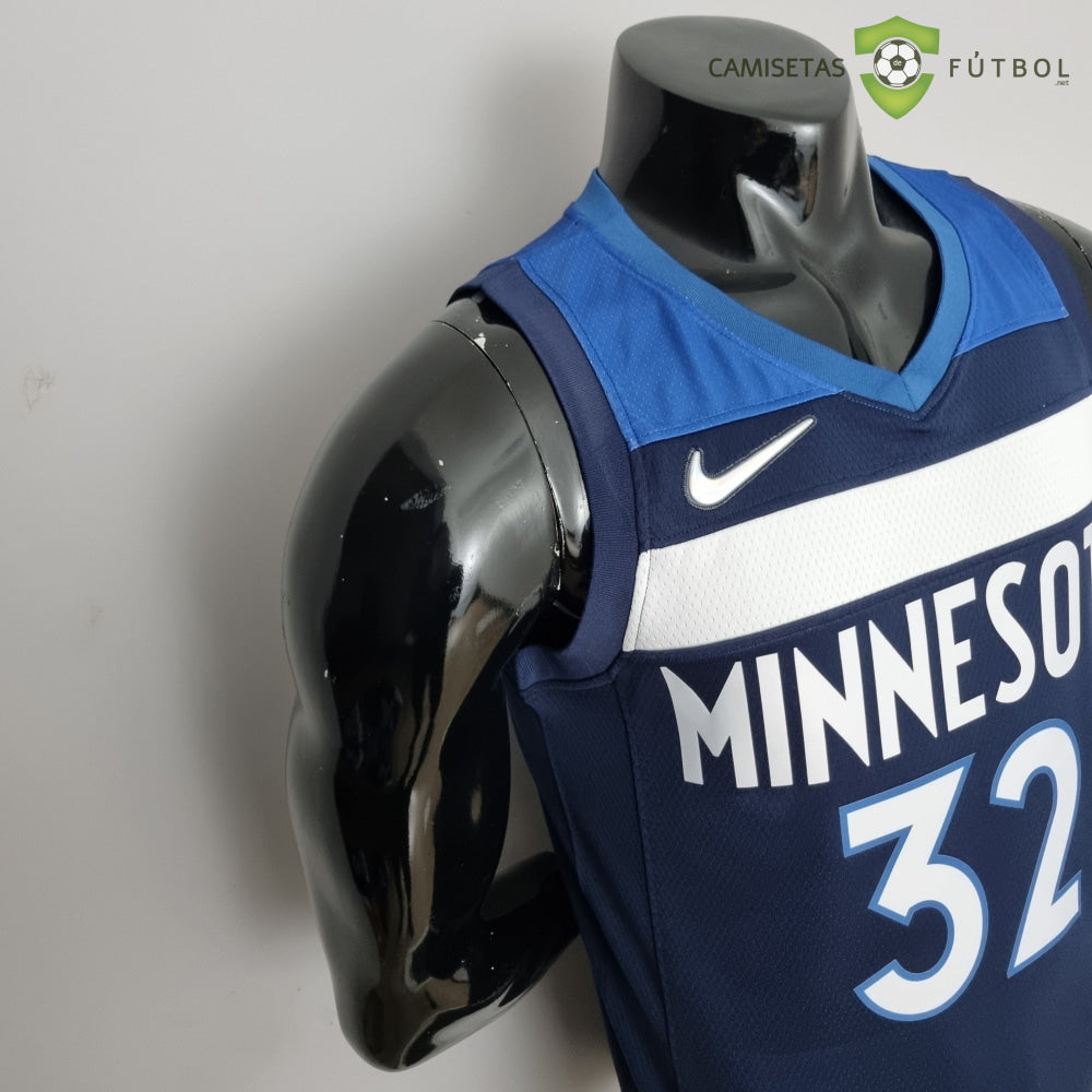 Camiseta Minnesota Timberwolves 21-22 - Karl-Anthony Towns 32 Azul Marino Nba