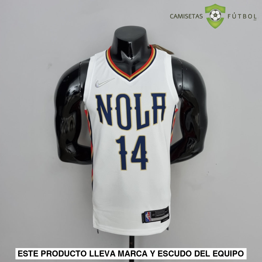 Camiseta New Orleans Pelicans 21-22 - Brandon Ingram 14 Blanco Nba