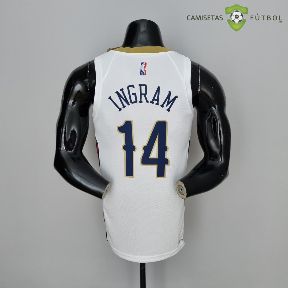 Camiseta New Orleans Pelicans 21-22 - Brandon Ingram 14 Blanco Dorado Nba