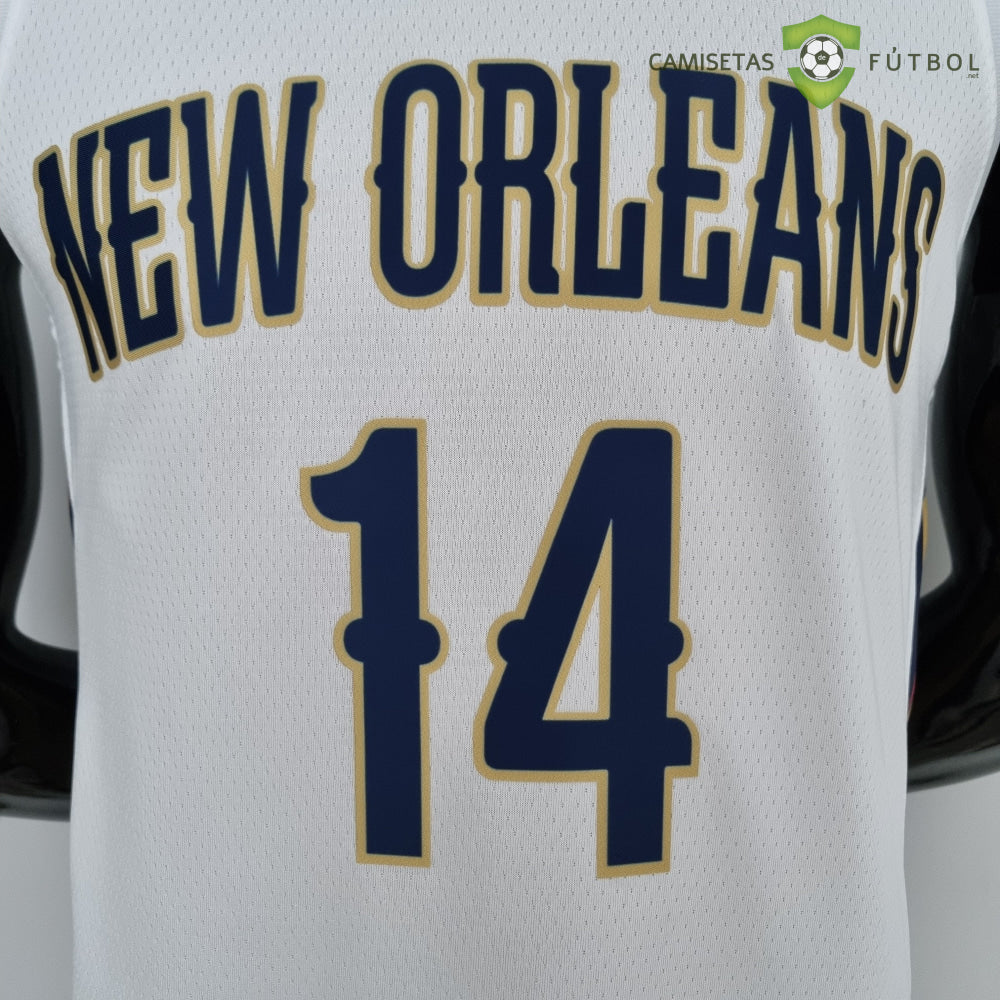 Camiseta New Orleans Pelicans 21-22 - Brandon Ingram 14 Blanco Dorado Nba
