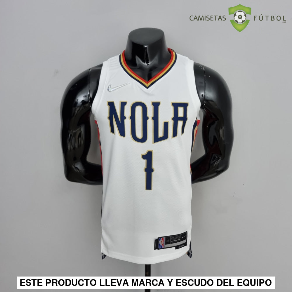Camiseta New Orleans Pelicans 21-22 - Zion Williamson 1 Blanco Nba
