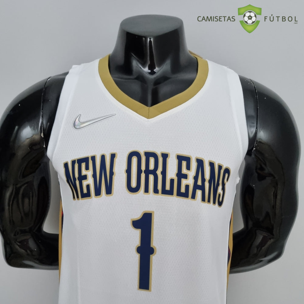 Camiseta New Orleans Pelicans 21-22 - Zion Williamson 1 Blanco Dorado Nba
