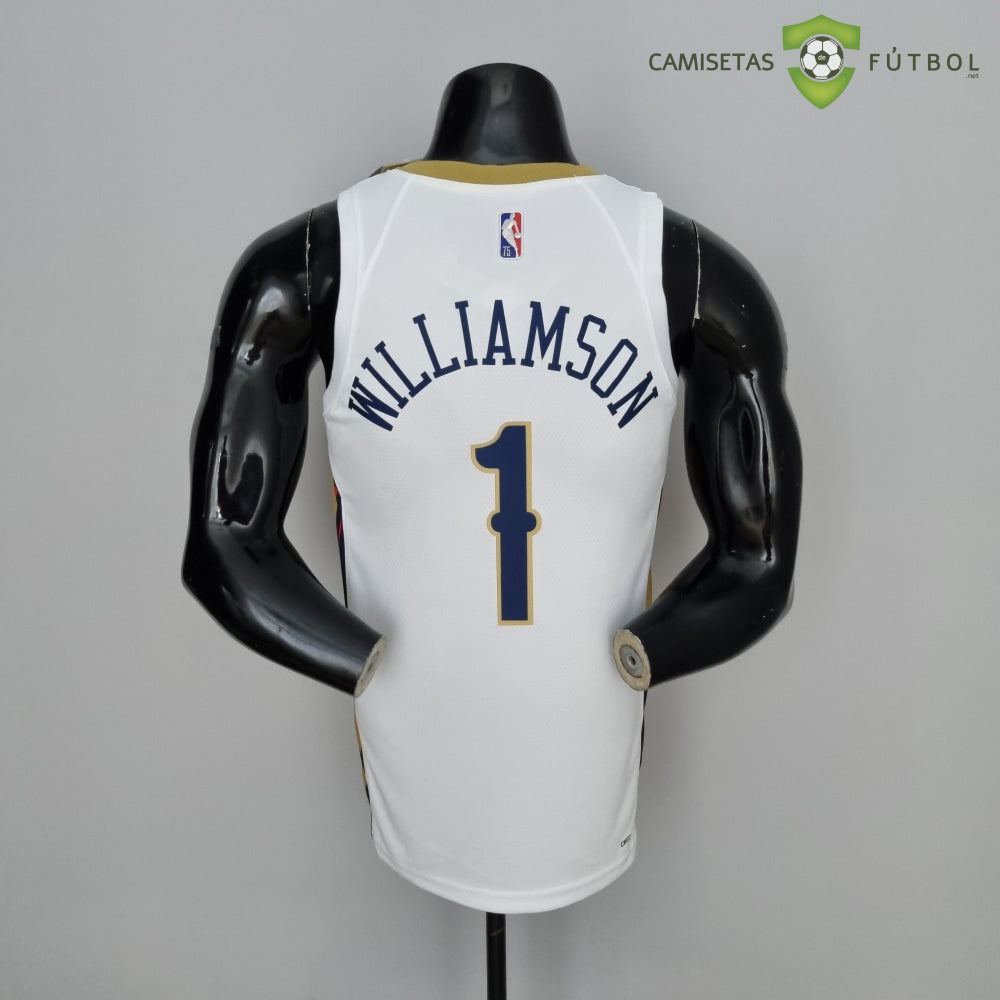 Camiseta New Orleans Pelicans 21-22 - Zion Williamson 1 Blanco Dorado Nba