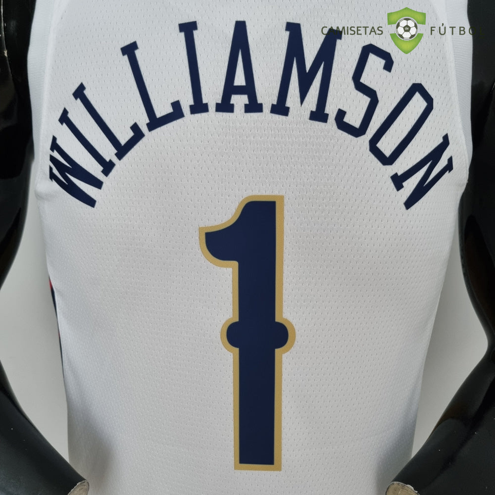 Camiseta New Orleans Pelicans 21-22 - Zion Williamson 1 Blanco Dorado Nba