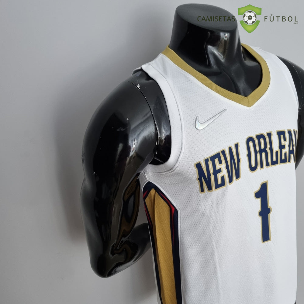 Camiseta New Orleans Pelicans 21-22 - Zion Williamson 1 Blanco Dorado Nba